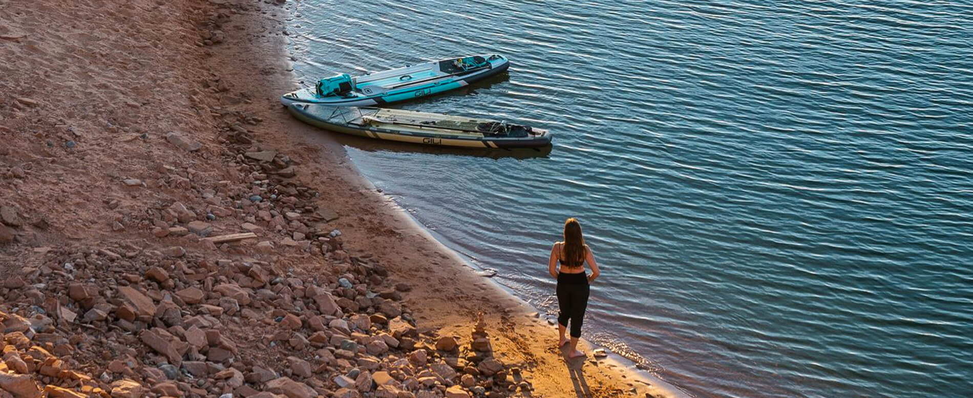 Woman rented a GILI inflatable paddle board