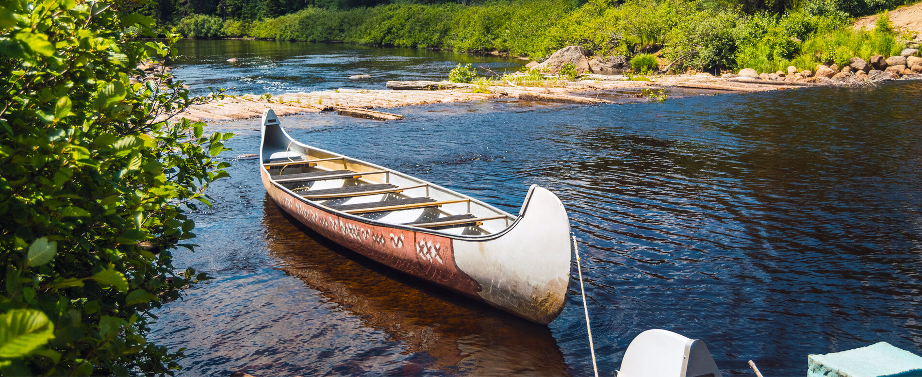 Big canoes on a river