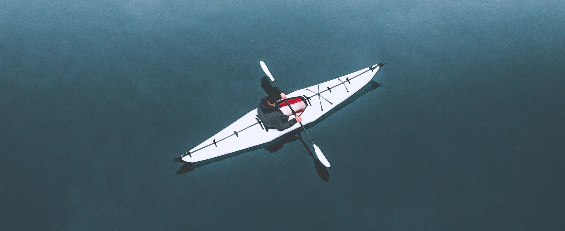 White folding kayaks