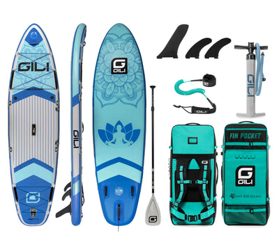 GILI 10'6 Komodo Inflatable Paddle Board package Yoga