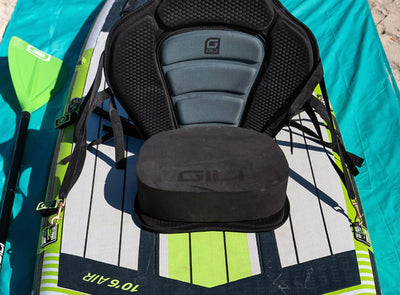 GILI kayak seat cushion attached to paddle board