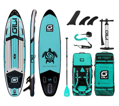 GILI 10'6 AIR inflatable paddle board package in Teal