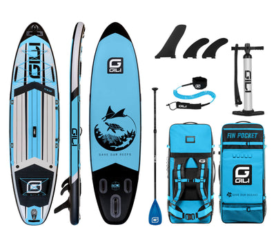 GILI 11'6 AIR inflatable paddle board package in Blue