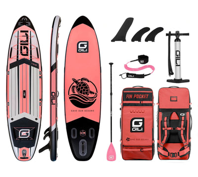 GILI 11'6 AIR inflatable paddle board package in Coral