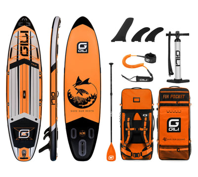 GILI 11'6 AIR inflatable paddle board package in Orange