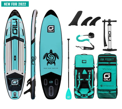 GILI 11'6 AIR inflatable paddle board package in Teal