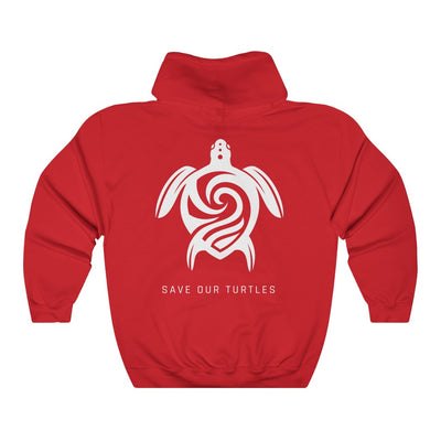 Save Our Turtles Hooded Sweatshirt/Hoodie red back