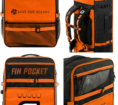 GILI iSUP Backpacks with Fin Pocket in Orange