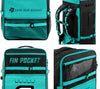 GILI inflatable paddle board backpack in Teal with fin pockets