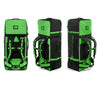 GILI iSUP non-rolling backpack with fin pocket green sides and back