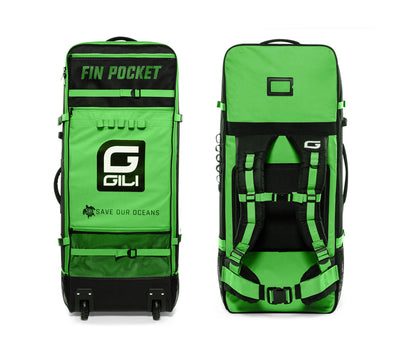 GILI Meno Series Rolling iSUP Backpack with Fin Pocket Green