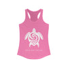 Women's Save Our Turtles Racerback Tank pink front