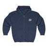 Save Our Reefs Full Zip Hooded Sweatshirt dark blue front