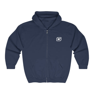 Save Our Reefs Full Zip Hooded Sweatshirt dark blue front