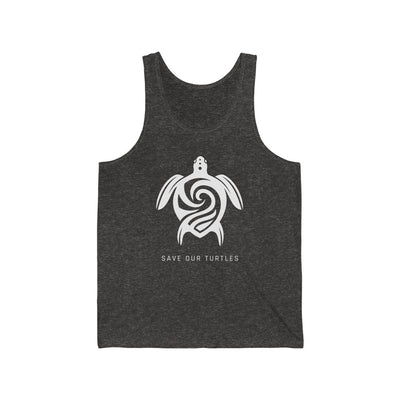 Save Our Turtles Unisex Jersey Tank dark gray front