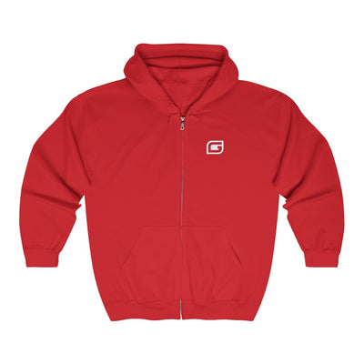 Save Our Turtles Full Zip Hooded Sweatshirt red front