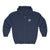 Save Our Turtles Full Zip Hooded Sweatshirt navy blue front