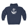 Save Our Reefs Full Zip Hooded Sweatshirt dark blue back