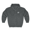 Save Our Turtles Full Zip Hooded Sweatshirt dark gray front