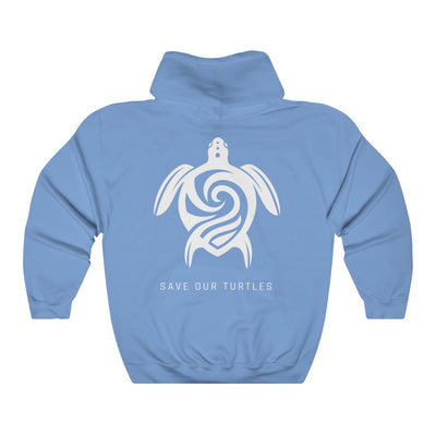 Save Our Turtles Hooded Sweatshirt/Hoodie blue back