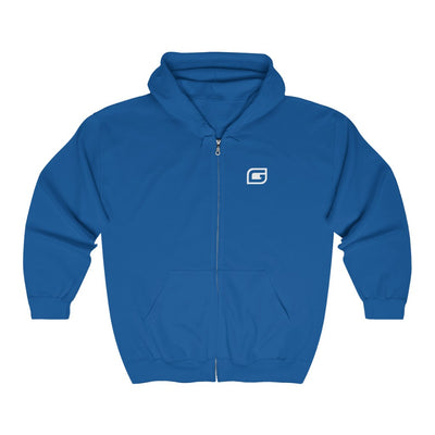 Save Our Turtles Full Zip Hooded Sweatshirt blue front