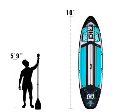 GILI 10' Mako Blue height comparison