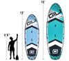 GILI Manta inflatable paddle board sizing comparison