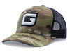 GILI Camo Premium Snapback Hat Multicam with White Logo